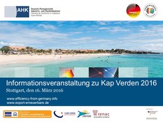 Informationsveranstaltung zu Kap Verden 2016 - Paulo Azevedo AHK Portugal 