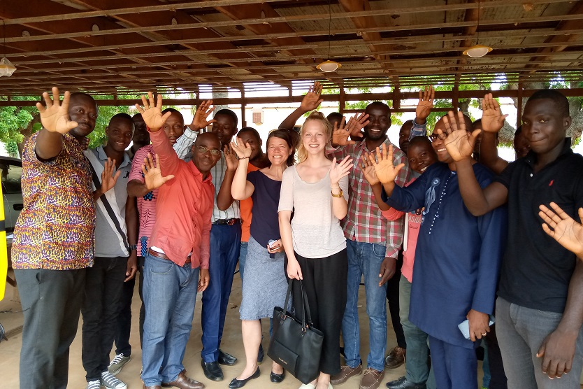 Glückliche Gesichter beim Abschluss der ersten Schulung am Standort Tomé