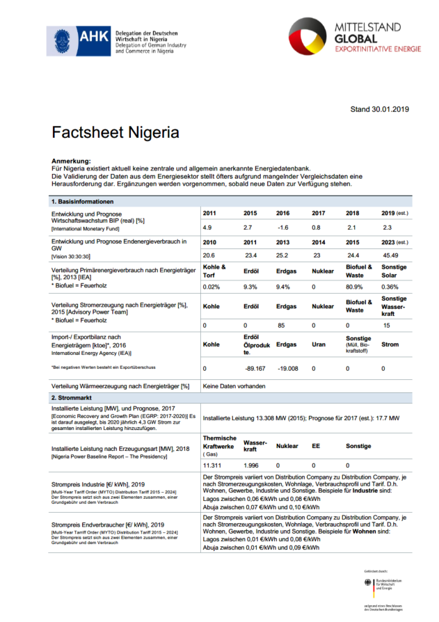 Factsheet Nigeria