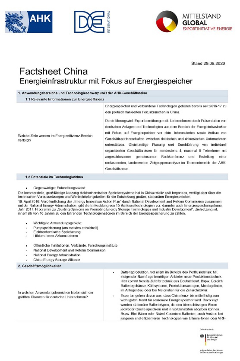 Factsheet China Guangzhou Energieinfrastrunktur