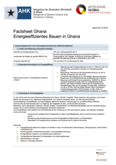 Factsheet Ghana: Energieeffizientes Bauen