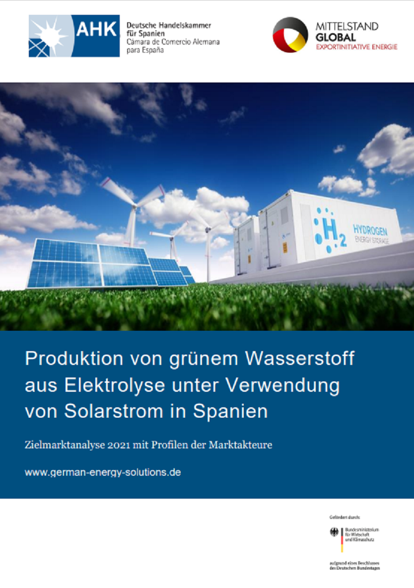 Zielmarktanalyse Spanien: Produktion von grünem Wasserstoff aus Elektrolyse unter Verwendung von Solarstrom in Spanien