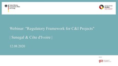 Webinar: "Regulatory Framework for C&I Projects" | Senegal & Côte d'Ivoire |