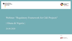 Webinar: "Regulatory Framework for C&I Projects" | Ghana & Nigeria ||