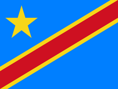 Nationalflagge Demokratische Republik Kongo