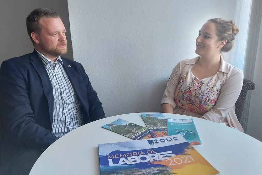 Interview zwischen Kai Henke (AHK Guatemala) und Laura Leypoldt (Geschäftsstelle der Exportinitiative Energie)