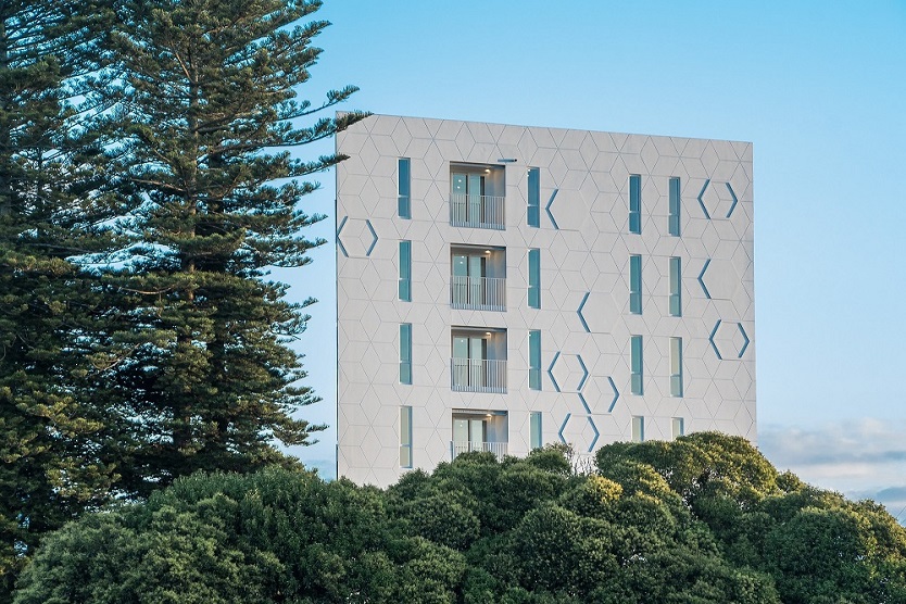 Fassade, Daisy Wohngebäude, Auckland, Neuseeland