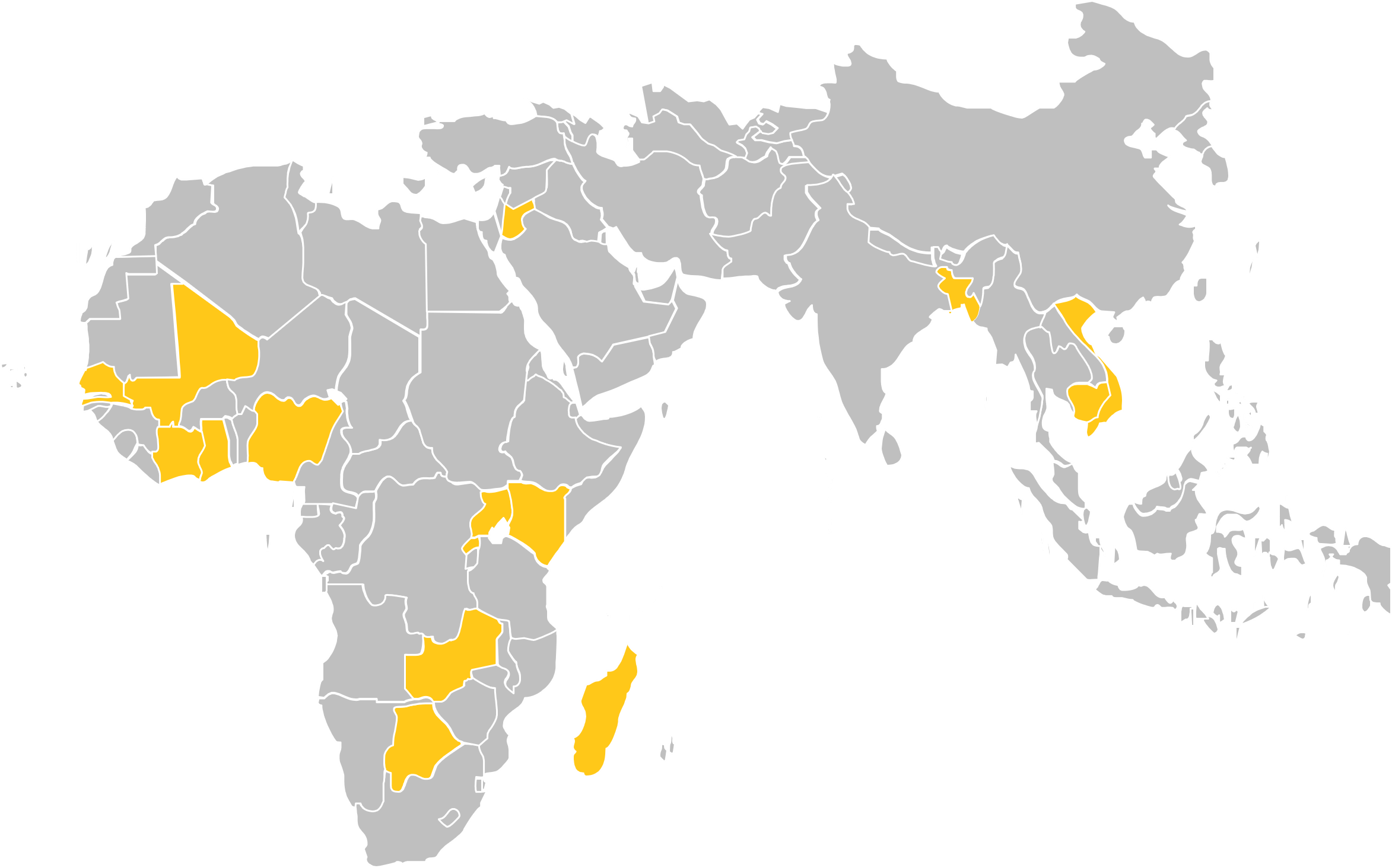 Das PEP wird aktuell in folgenden Ländern durchgeführt