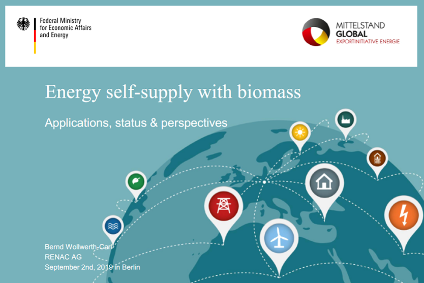 Energy self-supply with biomass - Applications, status & perspectives (Bernd Wollwerth-Carl, Renac AG)