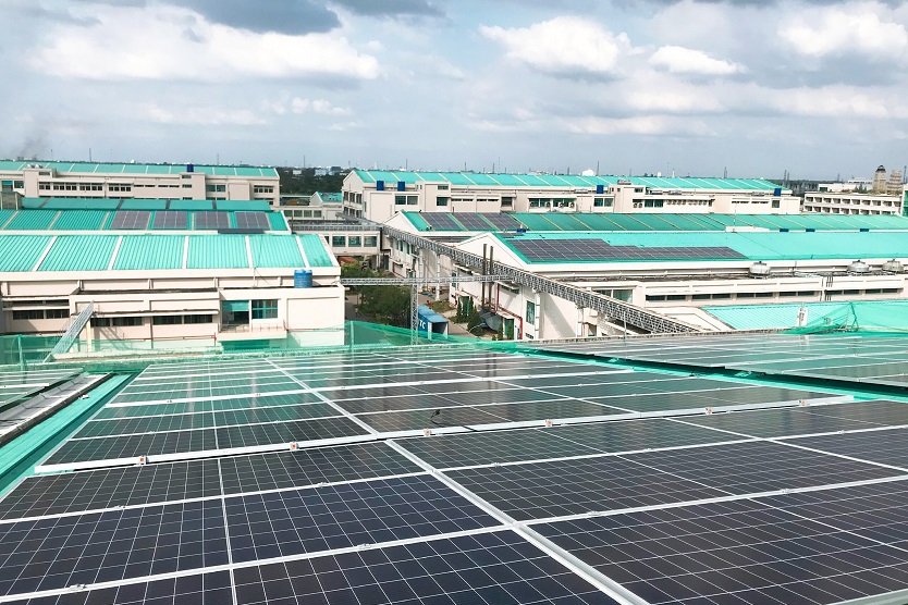 A 8MWp rooftop solar system was installed at Laiyih II Hau Giang factory, employing German components, such as DC cable JJ-LAPP, mounting frame from Schletter.